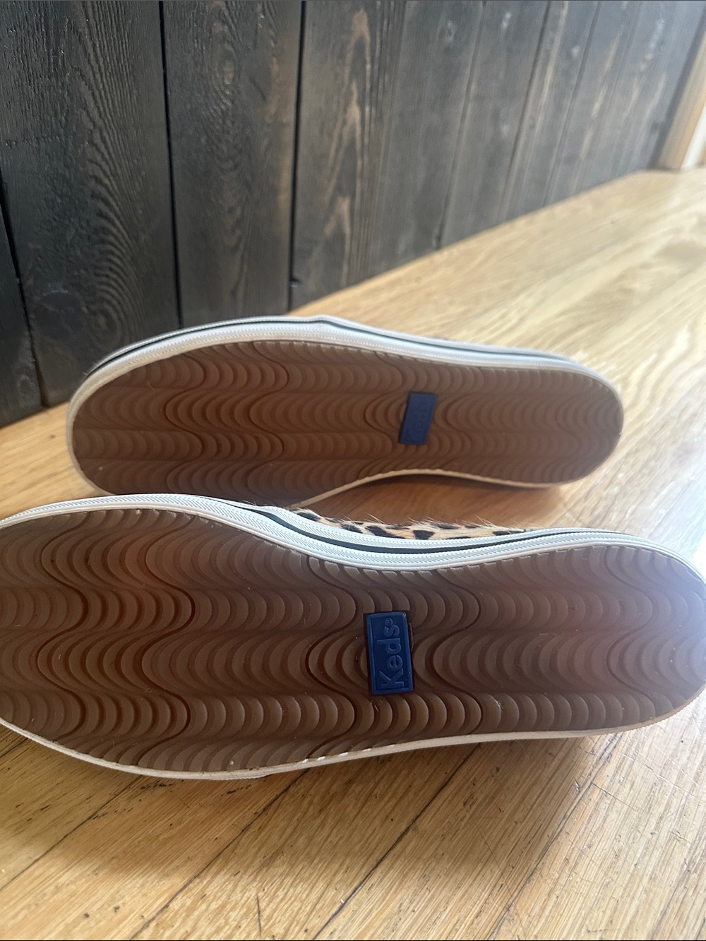 ♠️ Kate Spade X Keds New York Leopard Print Slip-On Sneakers - Pony Hair Upper - Picture 7 of 9